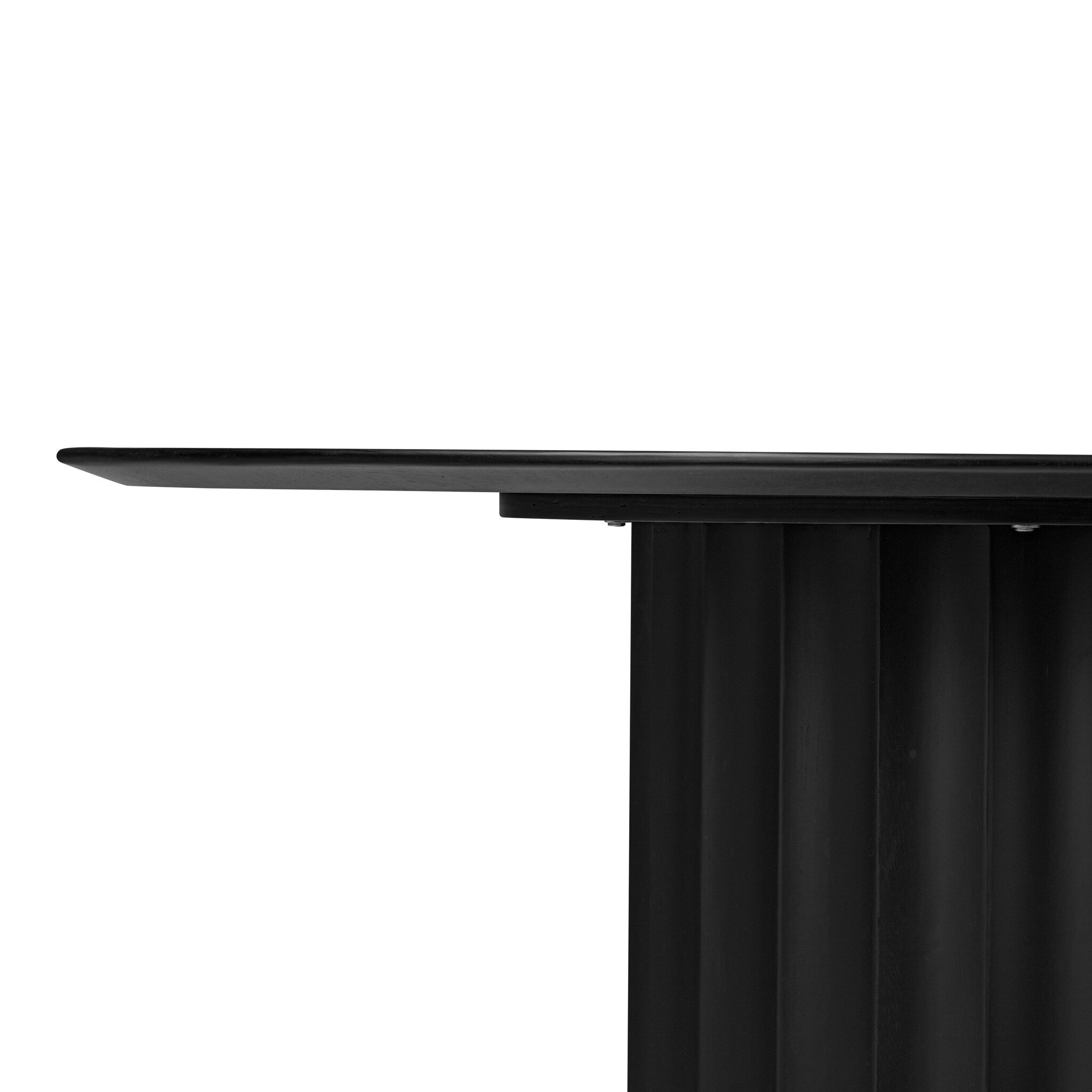 Scalloped Dining Table - Brushed Ebony Veneer - Image 3