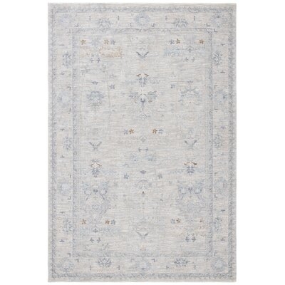 Floral Gray/Ivory Area Rug - Image 0