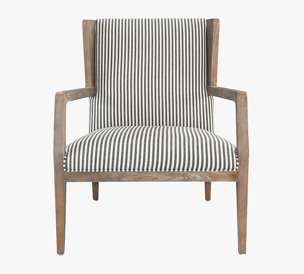 Harvey Upholstered Armchair, Natural Gray - Image 0