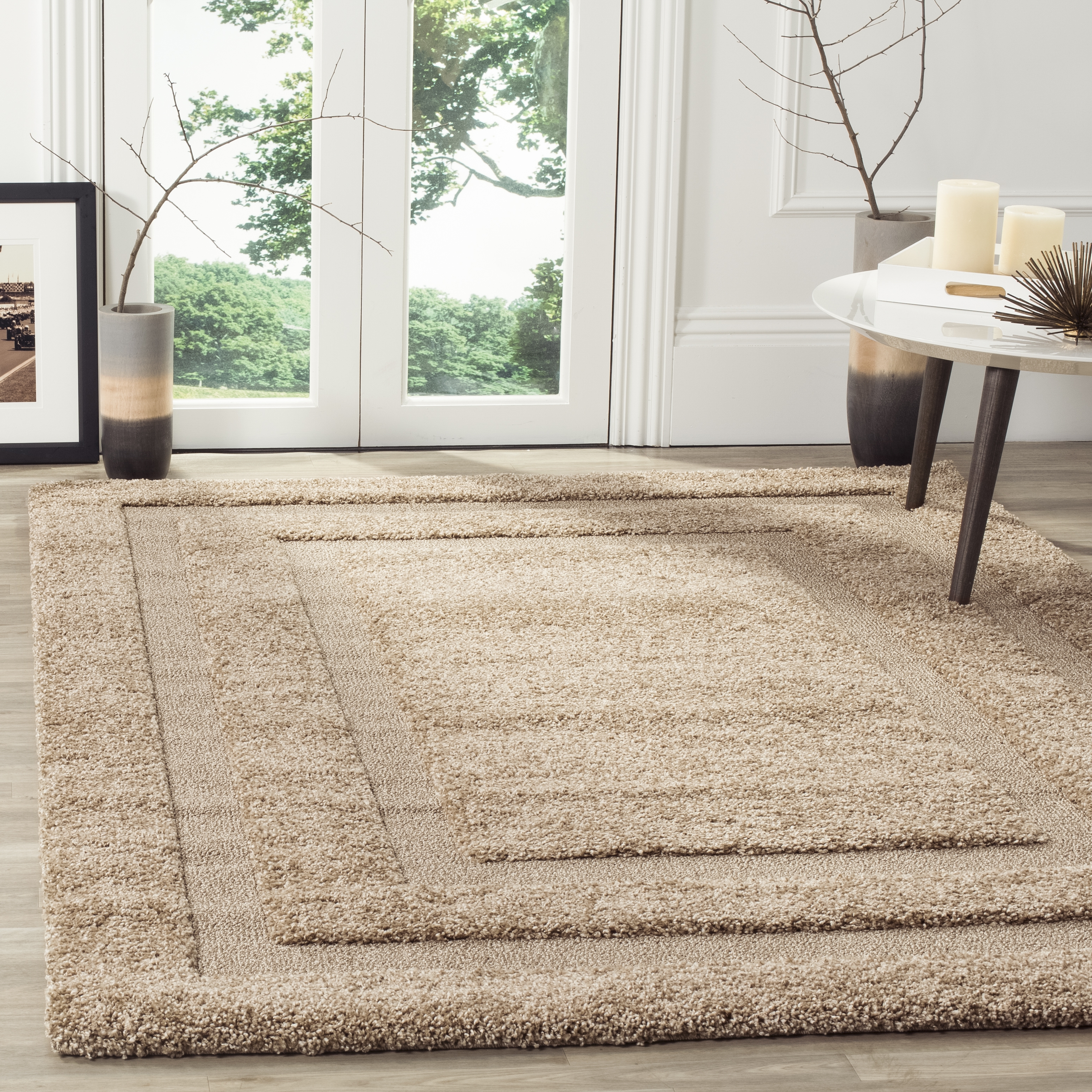 Arlo Home Woven Area Rug, SG454-1313, Beige/Beige,  4' X 6' - Image 1