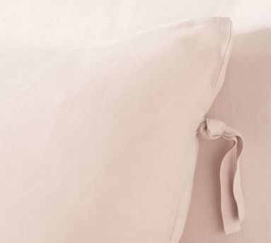 Belgian Linen with Ties Duvet Cover, King/Cal King, Chambray/Flax - Image 1