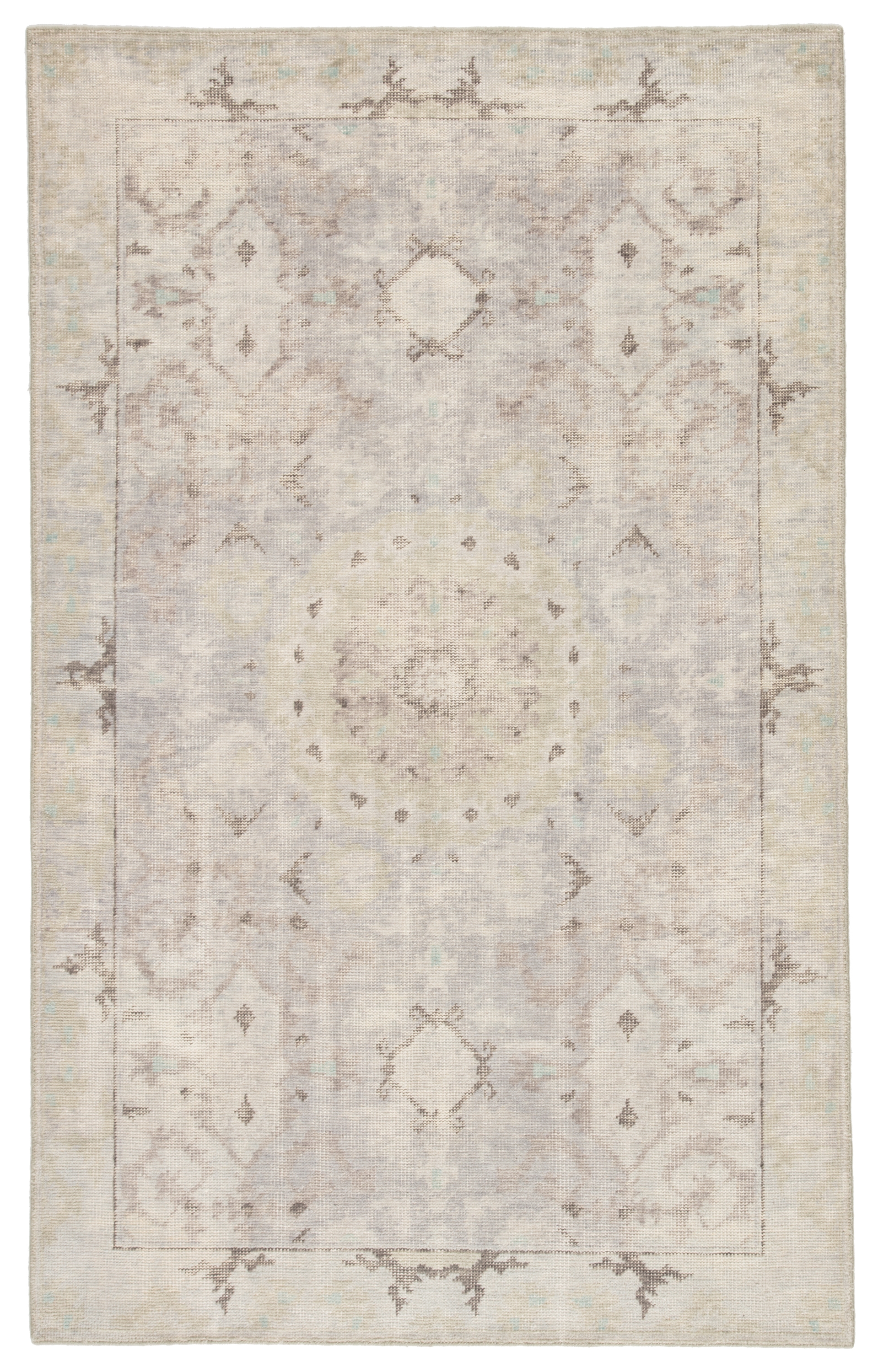 Modify Hand-Knotted Medallion Gray/ Blue Runner Rug (12'X18') - Image 0
