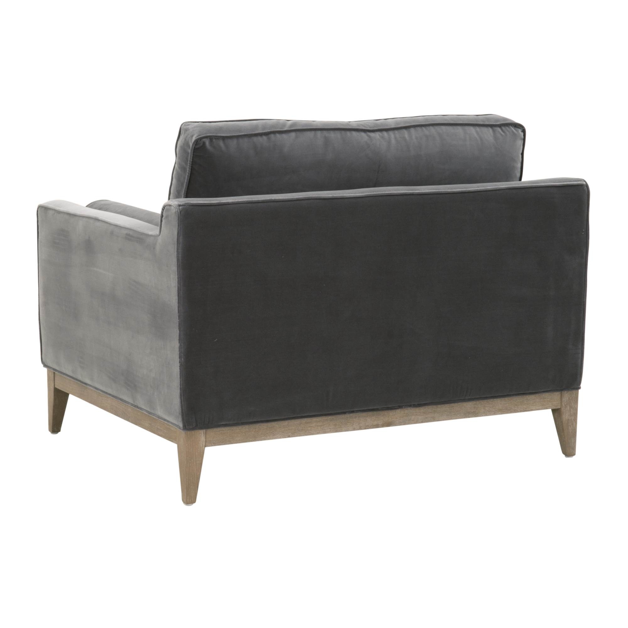 Desiree Post Modern Sofa Chair, Dark Dove Velvet - Image 3