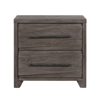 Azed 2 - Drawer Solid Wood Nightstand in Brown - Image 0