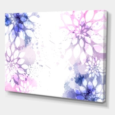 Purple & Pink Abstract With Colorful Splashes II - Modern Canvas Wall Art Print-37039 - Image 0