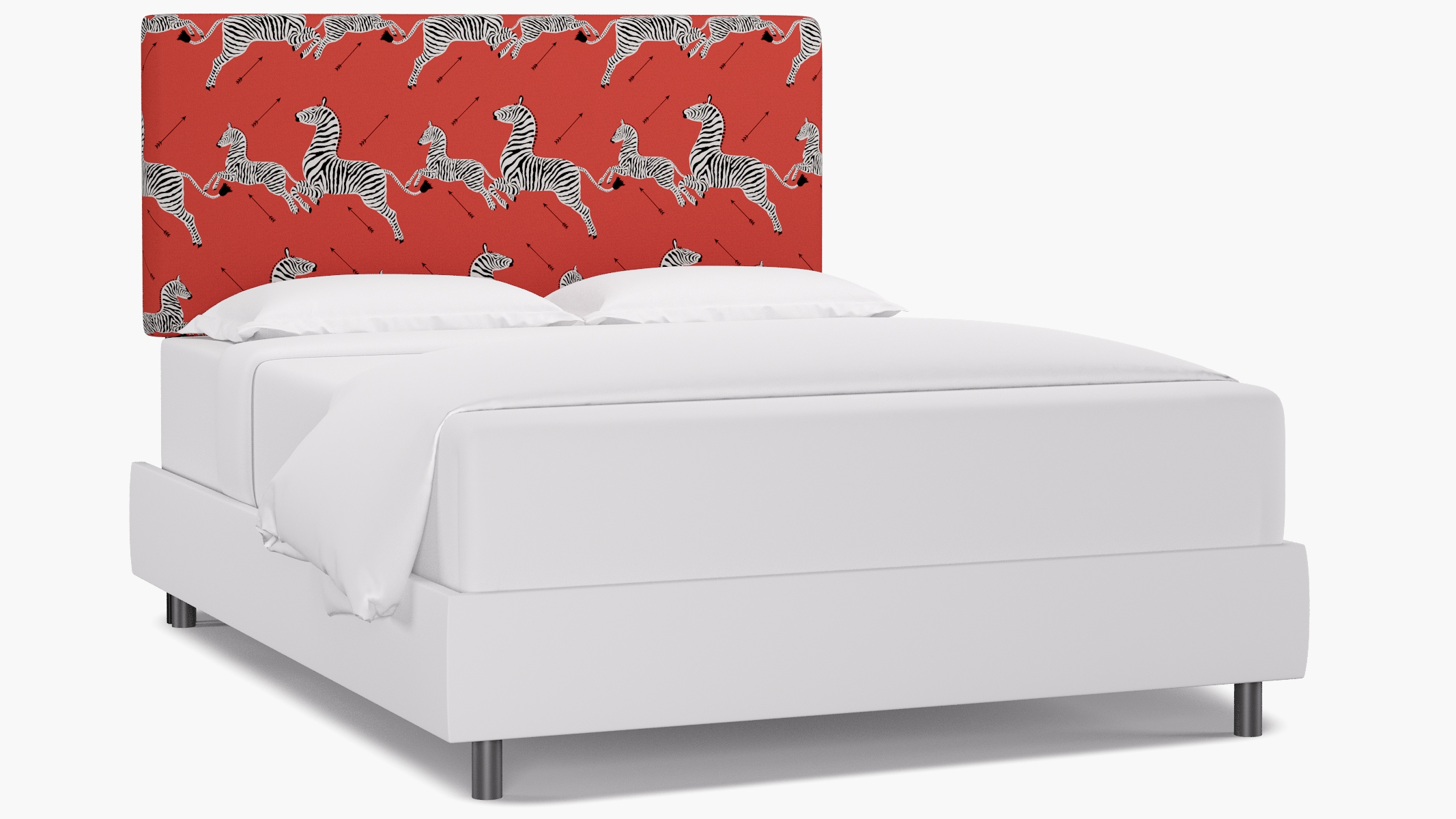 Square Back Headboard, Coral Zebra, Queen - Image 0