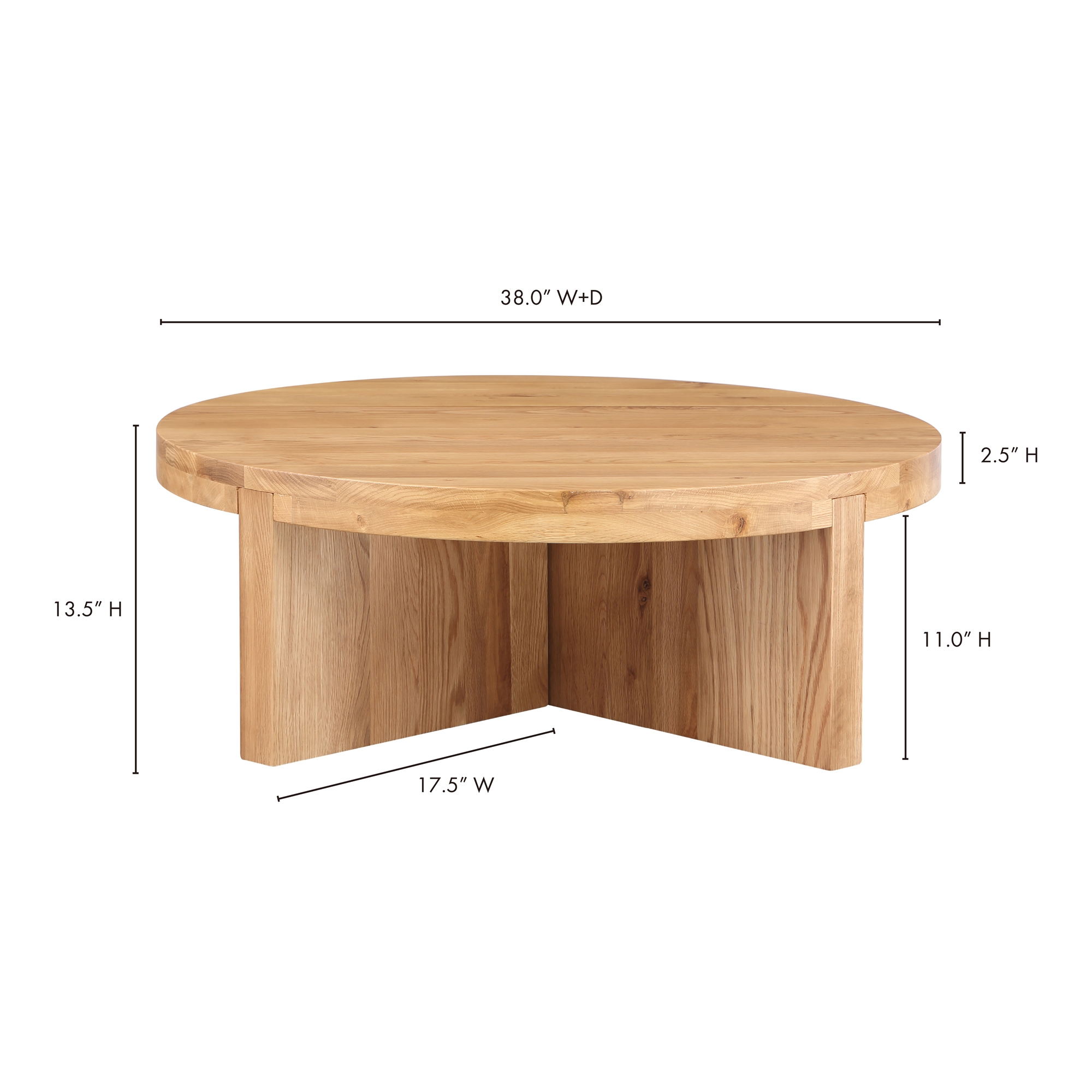 Folke Round Coffee Table Natural - Image 7