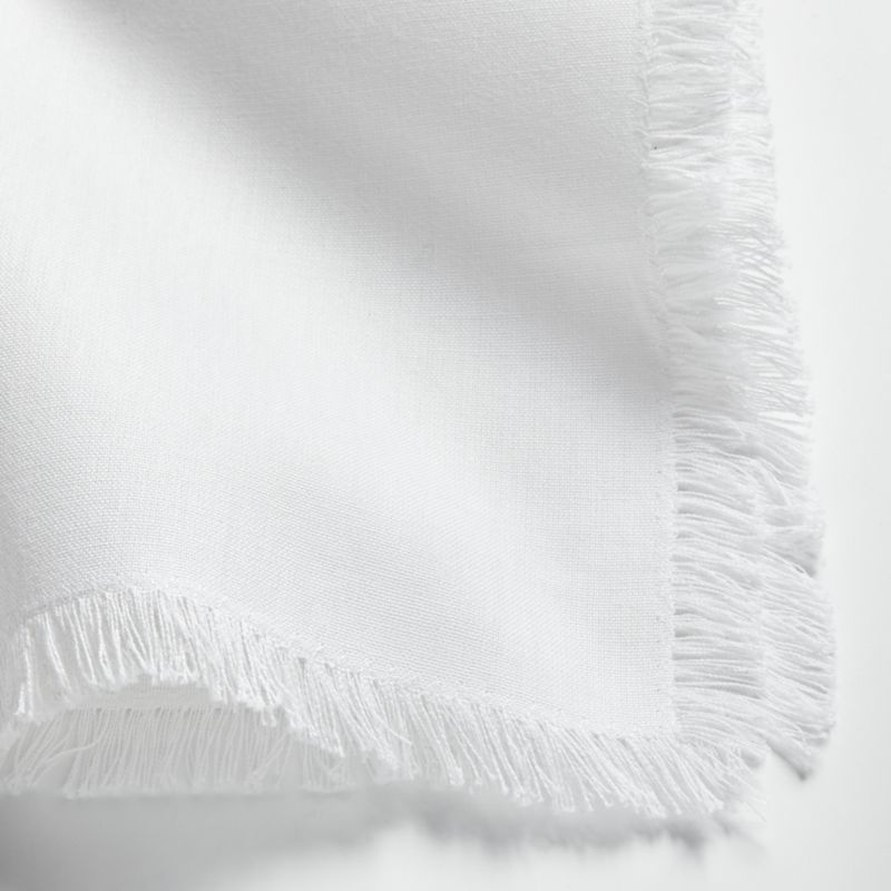 Craft Crisp White Cotton Fringe Napkin - Image 1