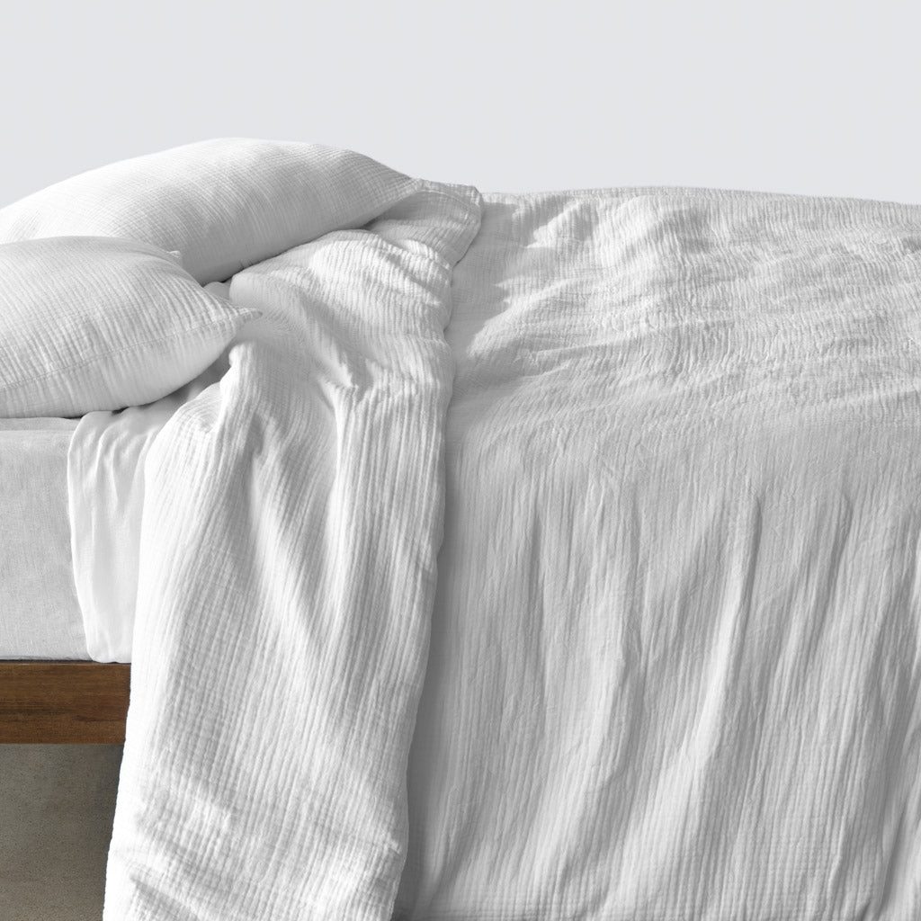 The Citizenry Organic Cotton Gauze Duvet Set | King/California King | White - Image 8