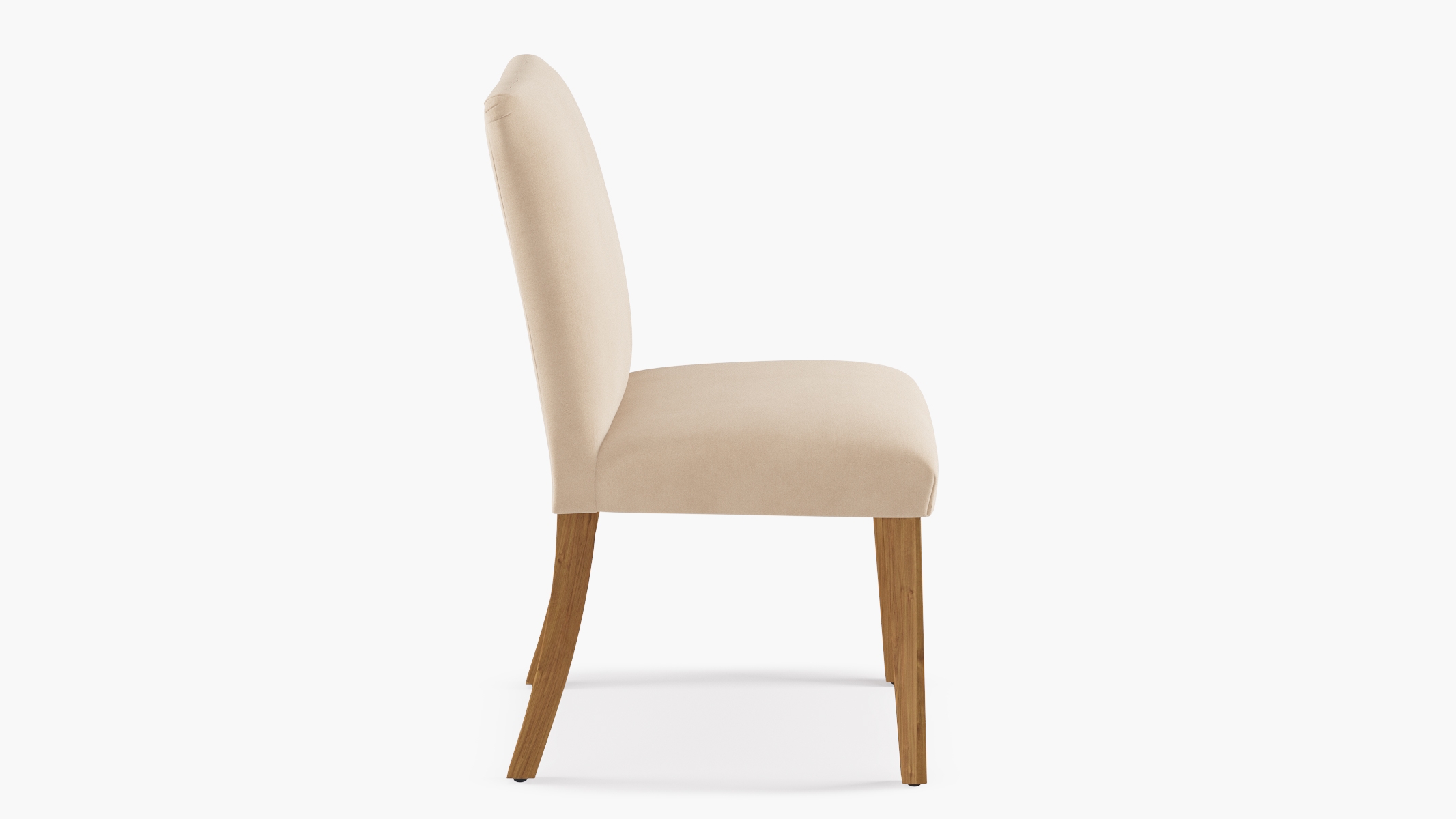 Classic Dining Chair, Pearl Velvet, Natural - Image 2