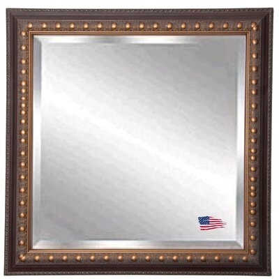 Adaire Square Traditional Wood Wall Mirror - Image 0