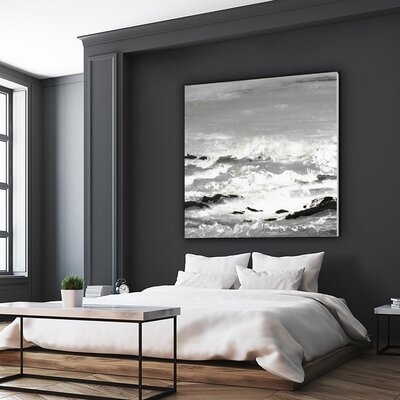'Rocks And Waves' Fine Art Giant Canvas Print 84"X84" - Image 0