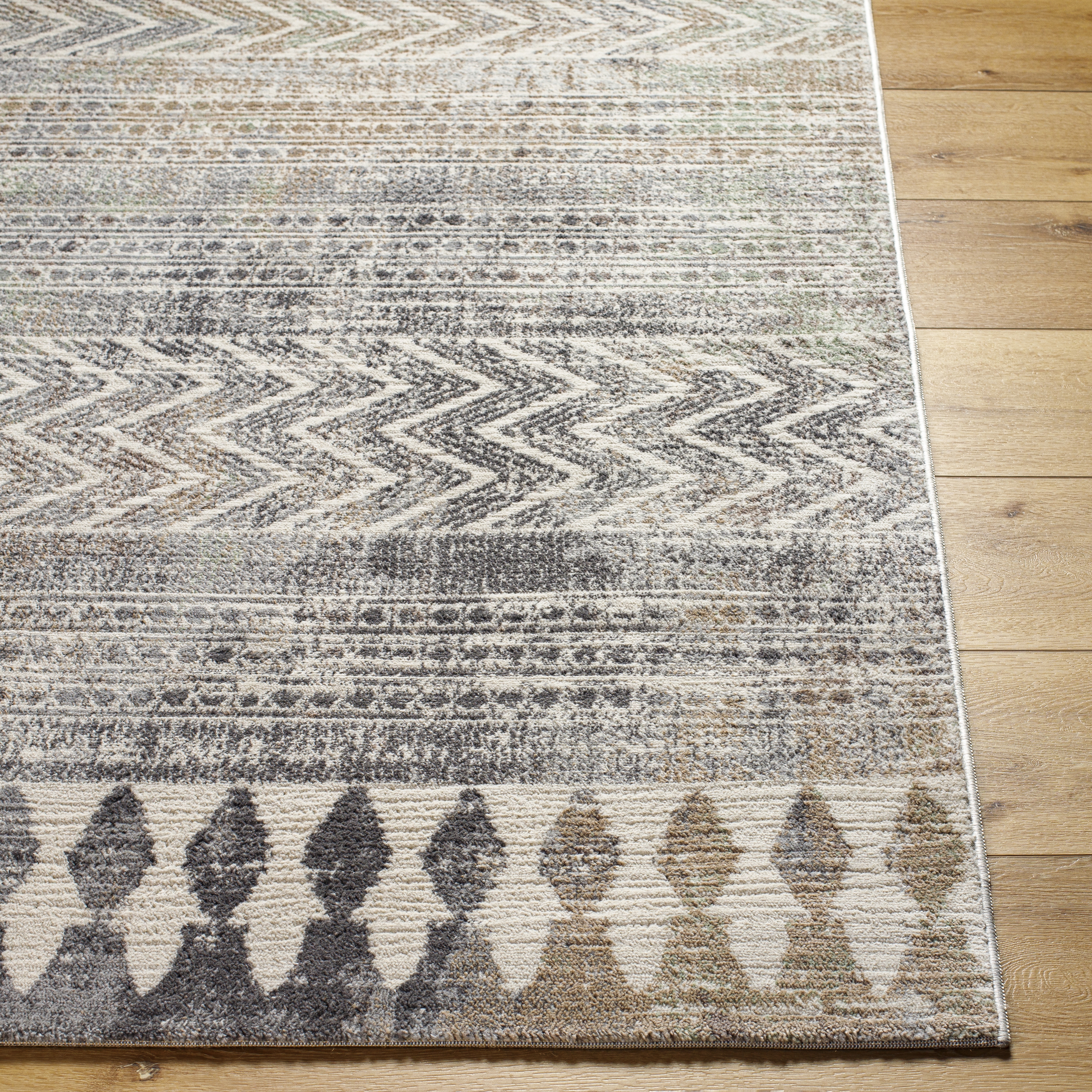 Roma Beige Indoor 8'11" x 12'4" Machine Woven Rug - Image 2