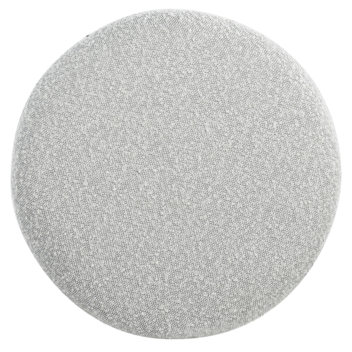 Becka Round Boucle Storage Ottoman  - Grey / Natural - Safavieh - Image 4