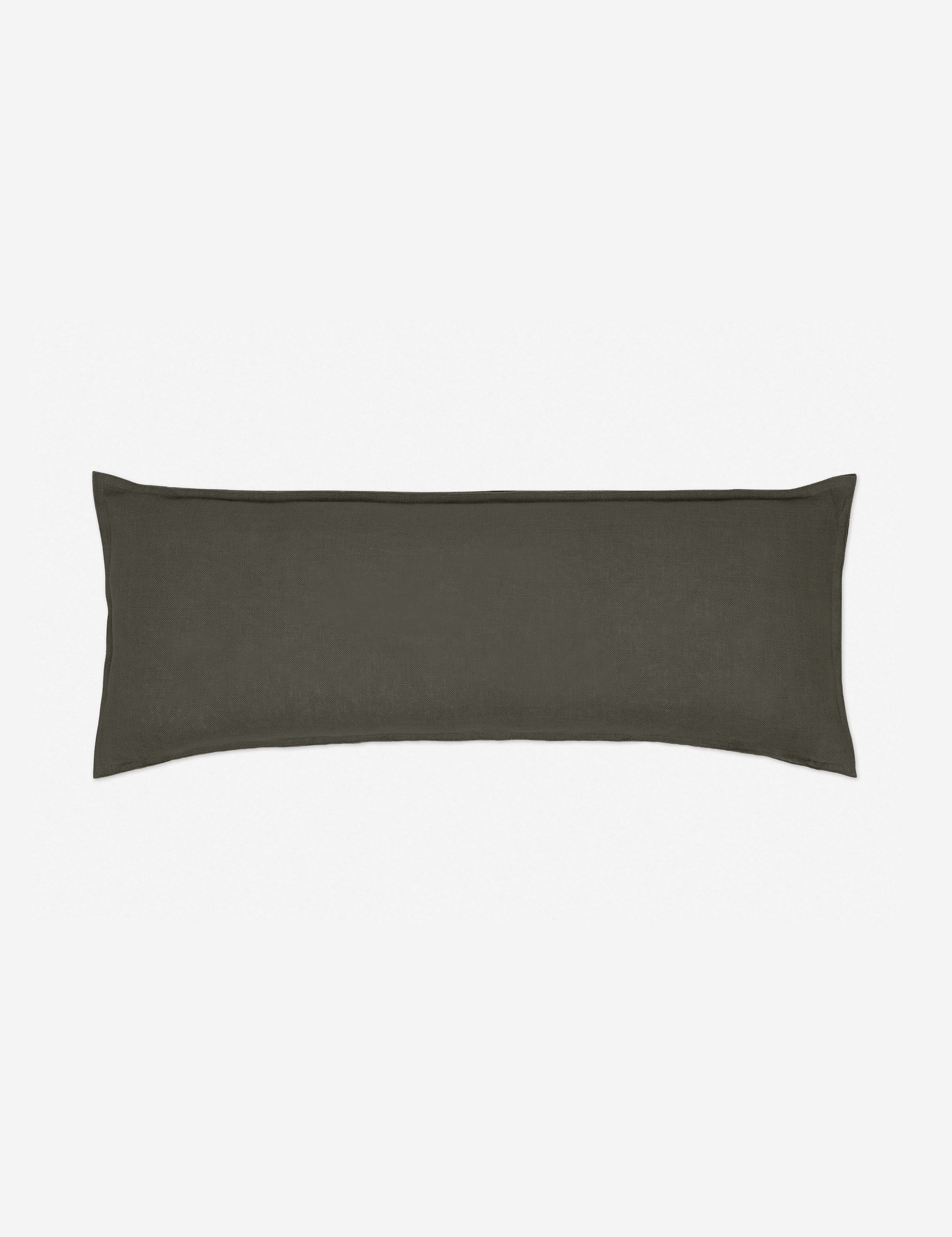 Arlo Linen Long Lumbar Pillow, Conifer - Image 2
