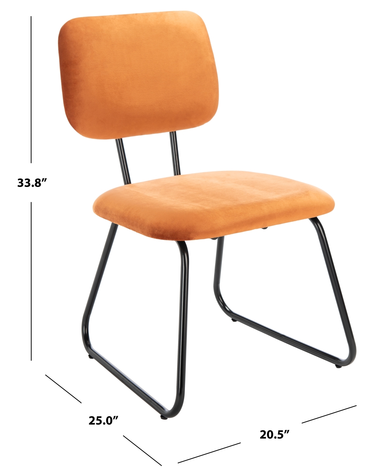 Chavelle Side Chair - Sienna / Black - Safavieh - Image 9