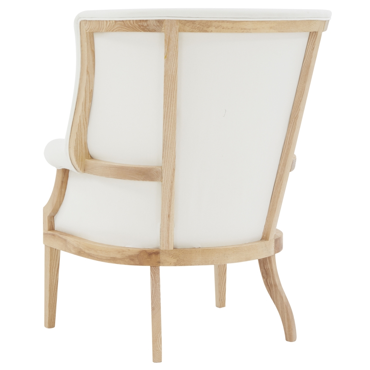 Leahbeth Wingback Accent Chair - White / Natural - Image 3