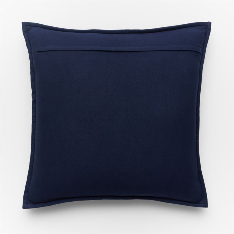 Sequence Navy Throw Pillow with Down-Alternative Insert 20" - Image 1