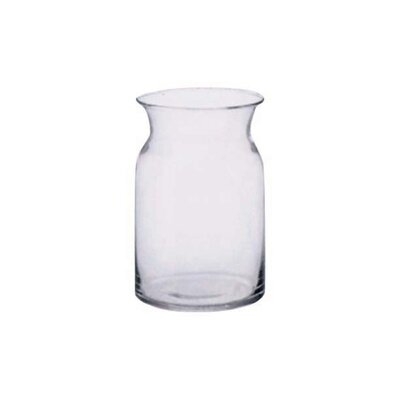 Milk Bottle Shaped Glass Vase - Round - Image 0
