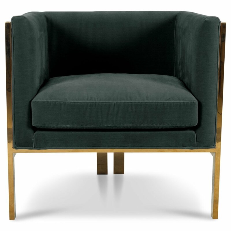 Kingpin Armchair Upholstery Color: Hunter Green - Image 0