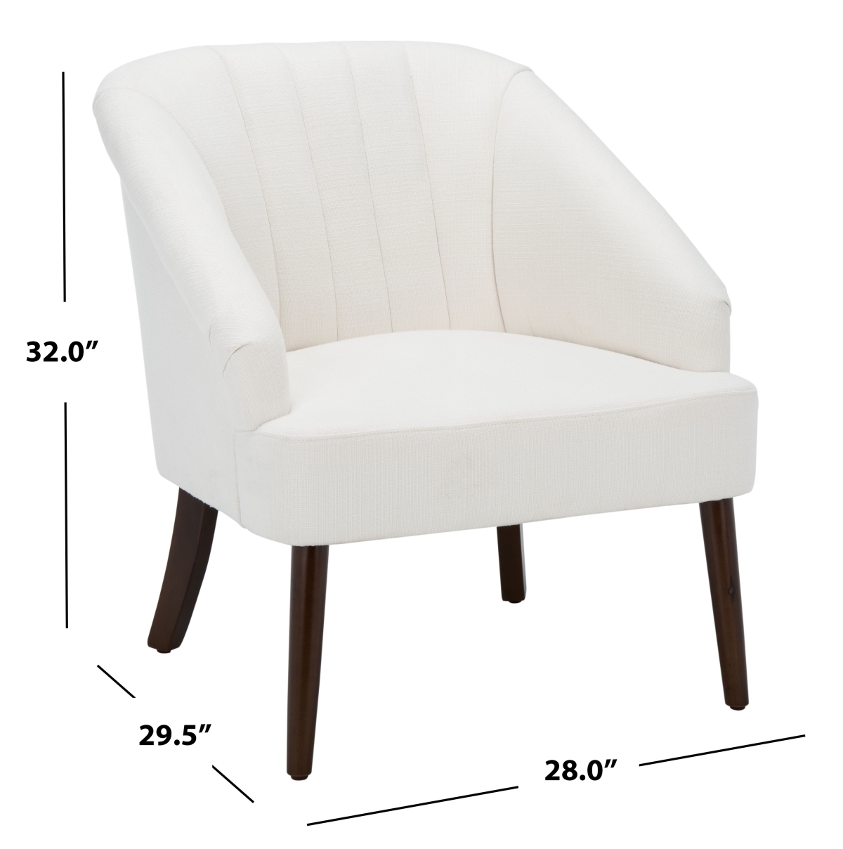 Quenton Accent Chair - White - Safavieh - Image 9