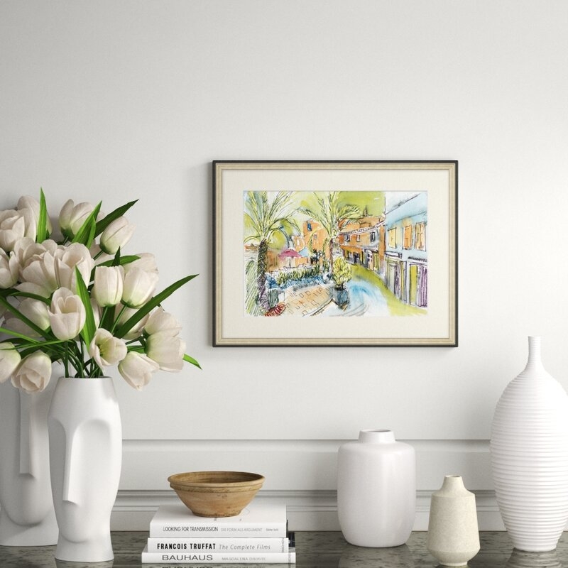 Wendover Art Group French Riviera - Picture Frame Painting on Paper - Image 0