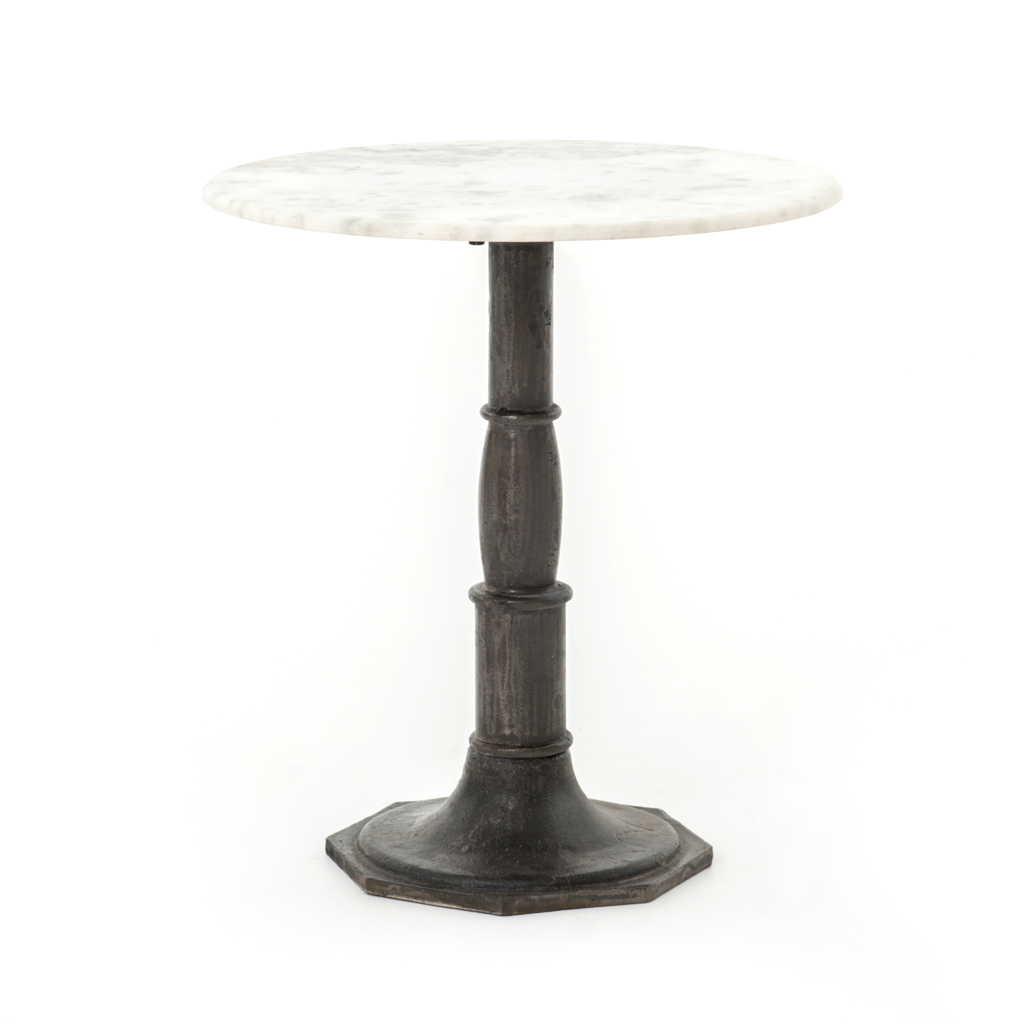Lucy Side Table-Carbon Wash, Marble Top - Image 0
