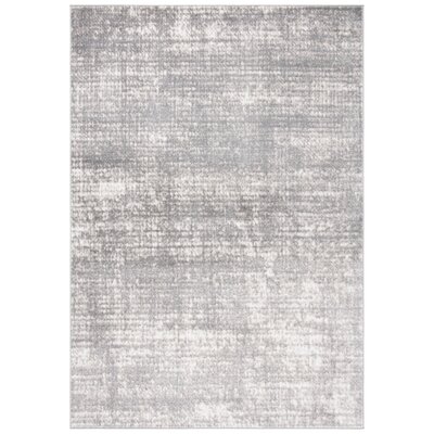 Abstract Grey / Ivory Area Rug - Image 0