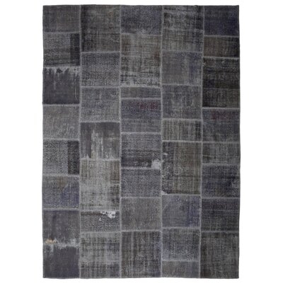 One-of-a-Kind Corrie Hand-Knotted 1960s Turkish- Anatolian Gray 9'7" x 13'0" Wool Area Rug - Image 0