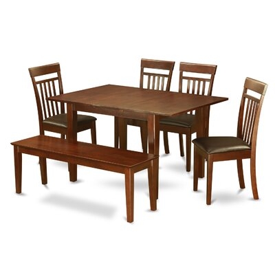Agesilao Butterfly Leaf Solid Wood Breakfast Nook Dining Set - Image 0