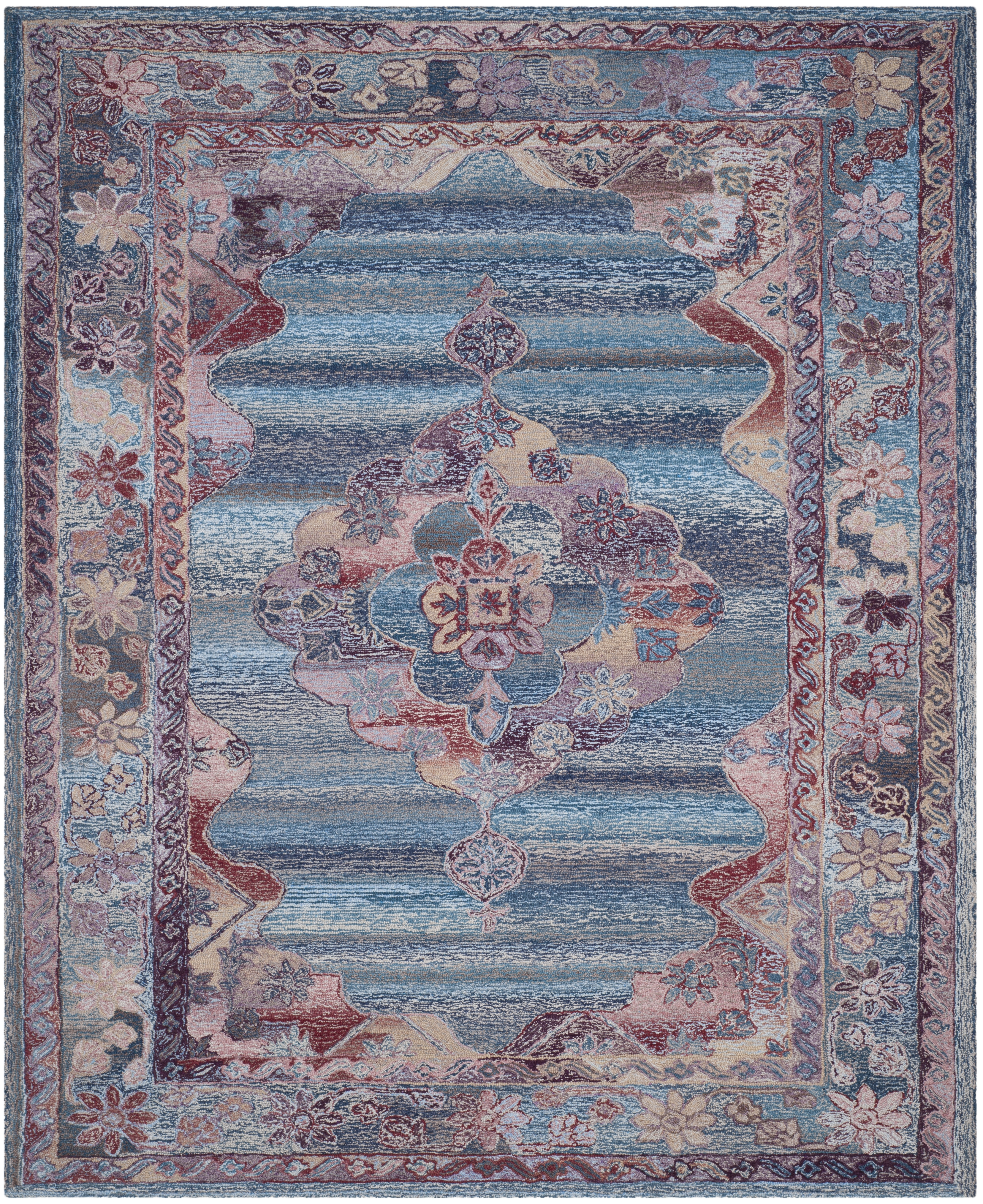 Arlo Home Hand Tufted Area Rug, VOS740A, Blue,  8' X 10' - Image 0