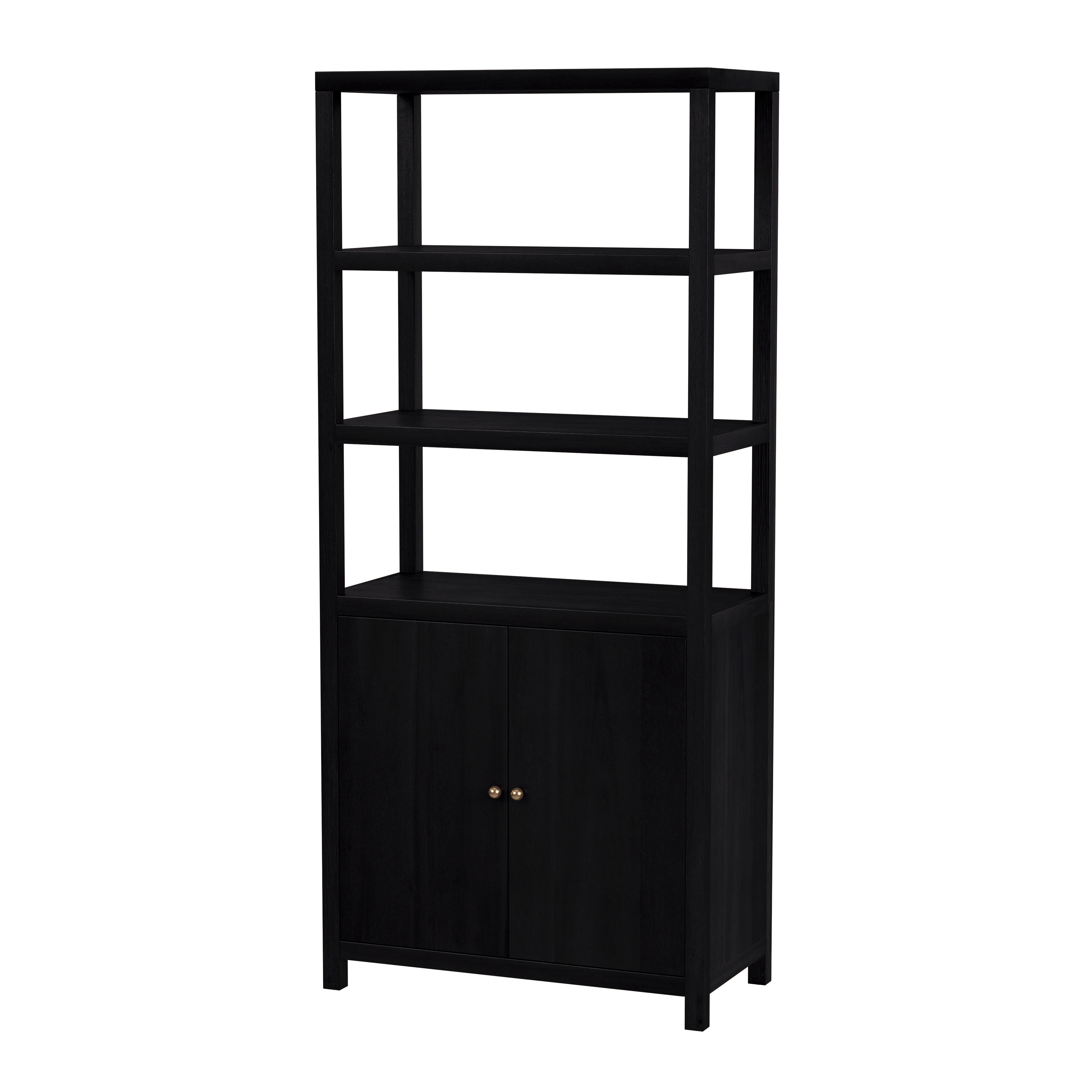 Nora Antique Coffee Etagere Bookcase - Image 0