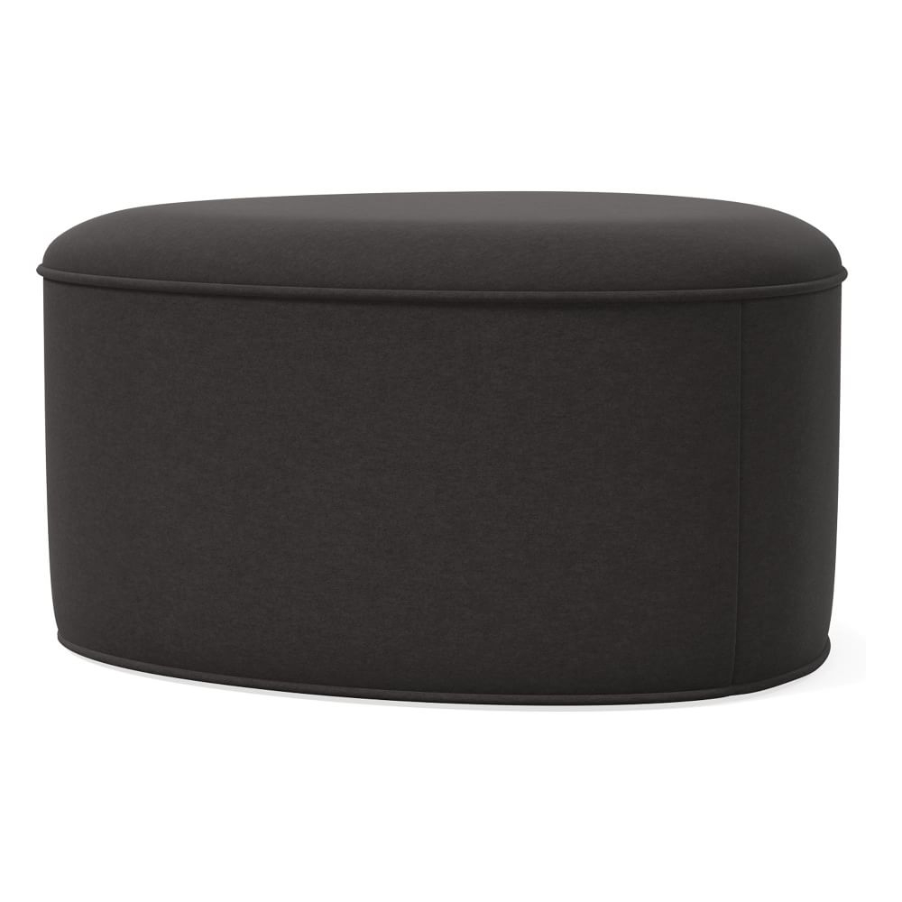 Pebble Ottoman Large, Poly, Performance Velvet, Slate, Concealed Supports - Image 0
