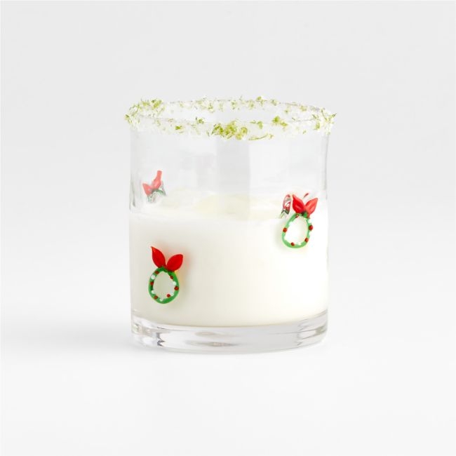 Holiday Wreath Icon 15-oz. Double Old-Fashioned Glass - Image 0