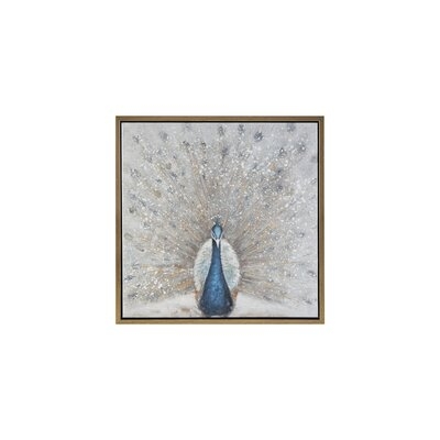 Gilded Peacock - Picture Frame Print on Canvas - Image 0