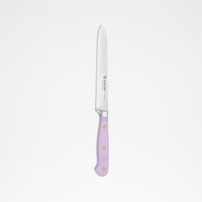 Wusthof Classic Color Purple Yam 5" Serrated Utility Knife - Image 0