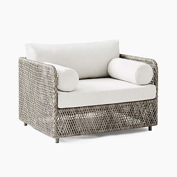 Coastal Ottoman, All Weather Wicker, Natural - Image 2
