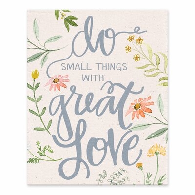 Boulus Small Things with Great Love Decorative Plaque - Image 0