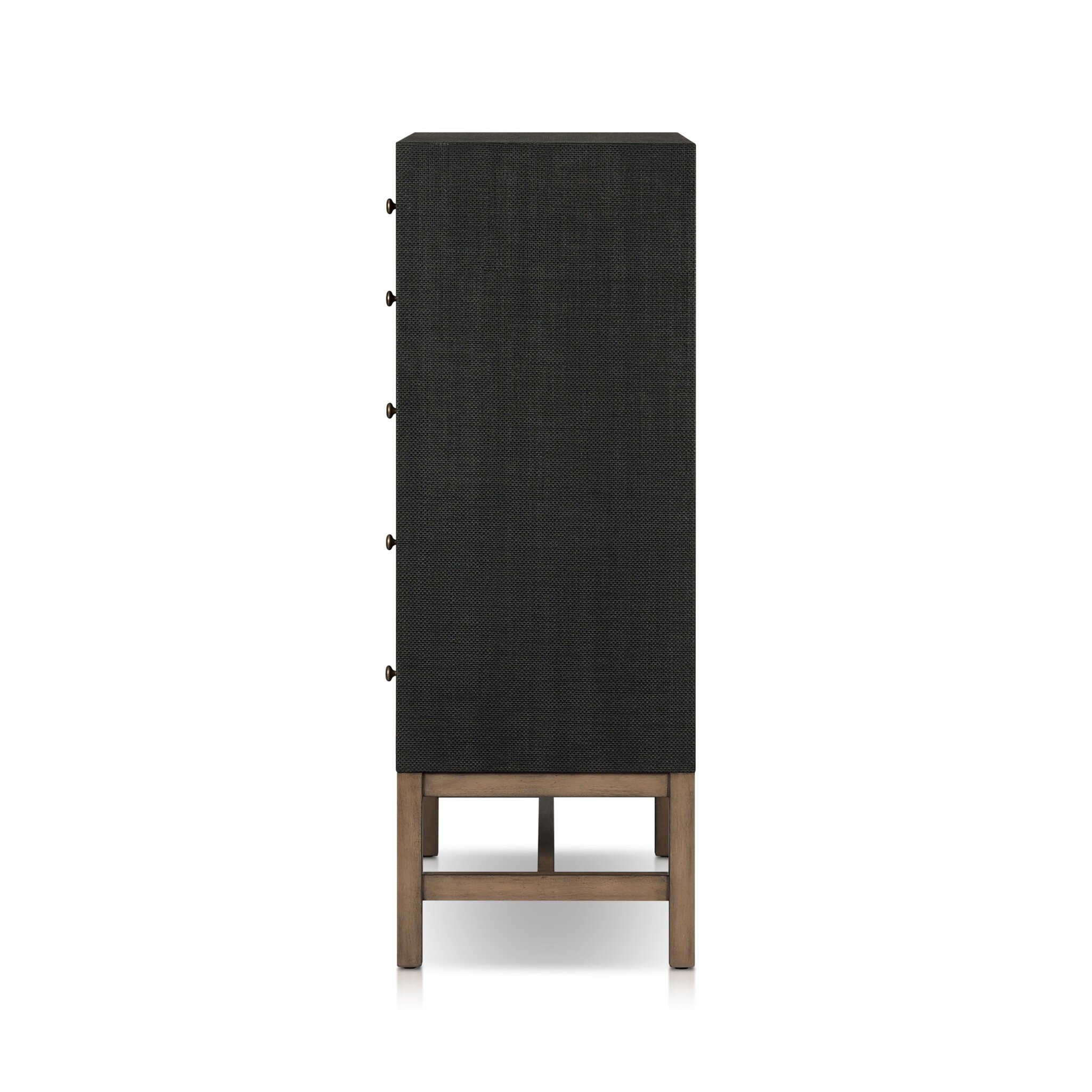 Fiona Tall Dresser - Black Raffia - Image 2