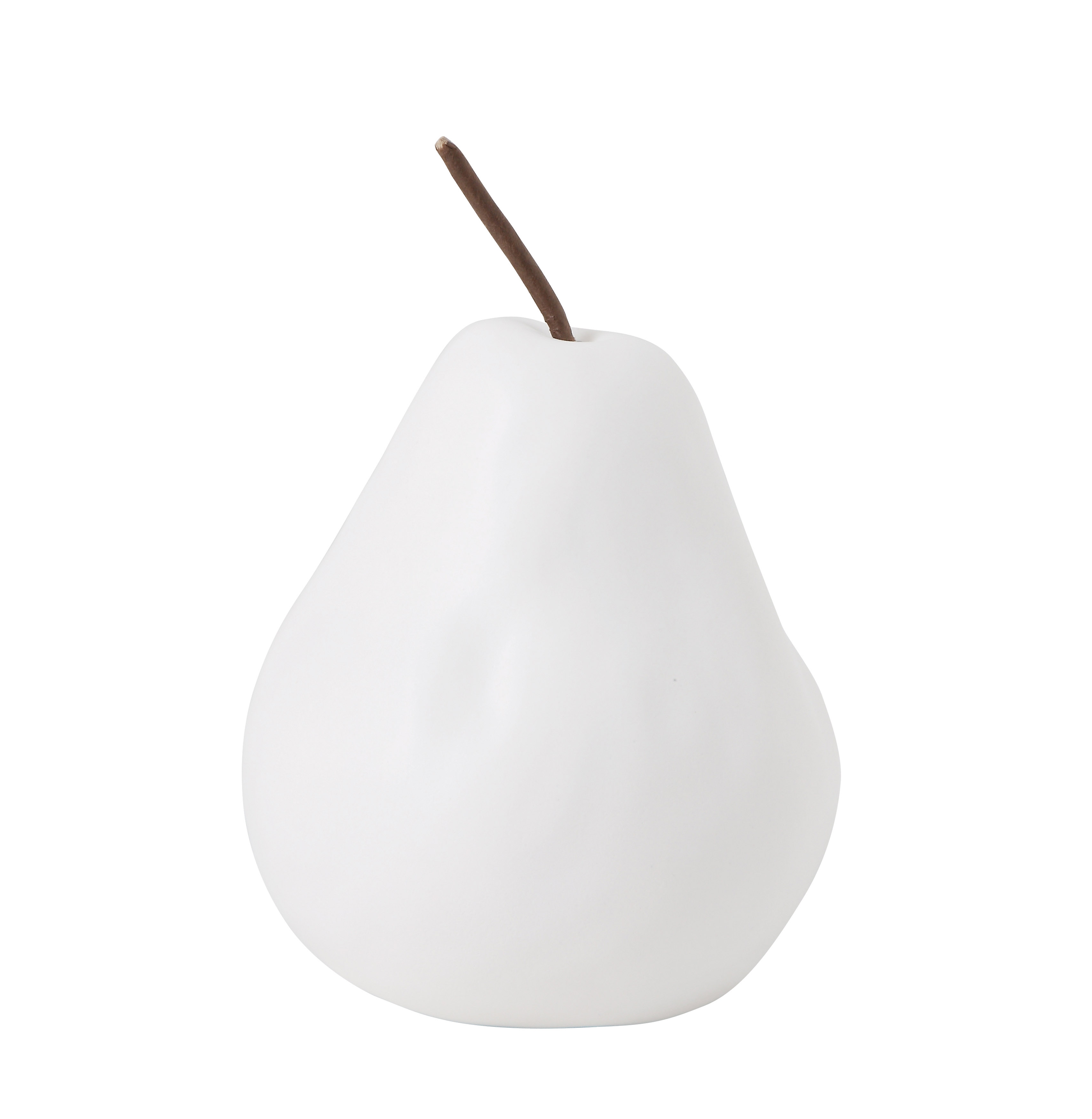 Decorative White Stoneware Pear - Image 0