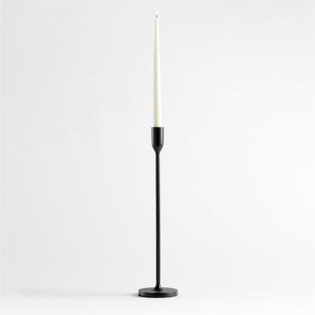 Megs Large Black Taper Candle Holder 18" by Leanne Ford - Image 0