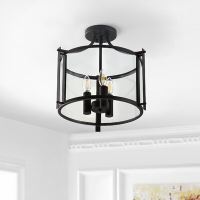 Firoza 3-Light 15" Semi Flush Mount - Image 0