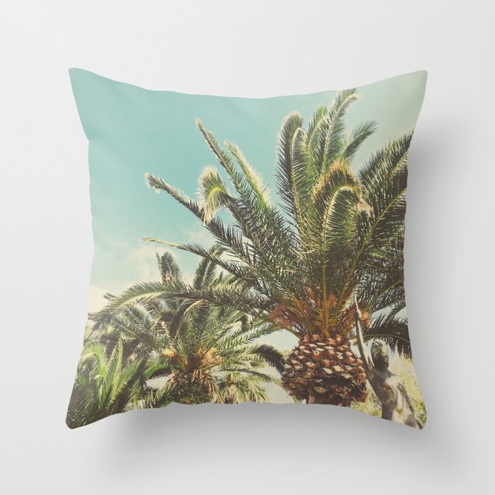 Summer Palms Couch Throw Pillow by Cassia Beck - Cover (20" x 20") with pillow insert - Outdoor Pillow - Image 0