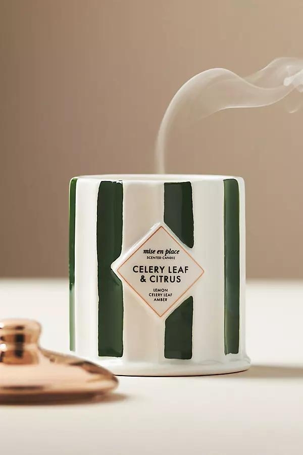mise en place Woody Celery Leaf & Citrus Ceramic Candle - Image 0