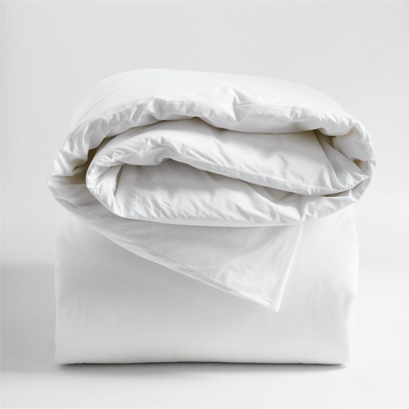 Everyday Organic Cotton Percale Crisp White King Duvet Cover - Image 2