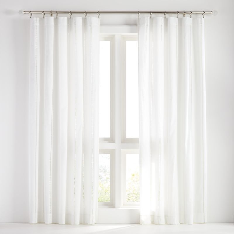 Eyelet White Curtain Panel 50"x108" - Image 2
