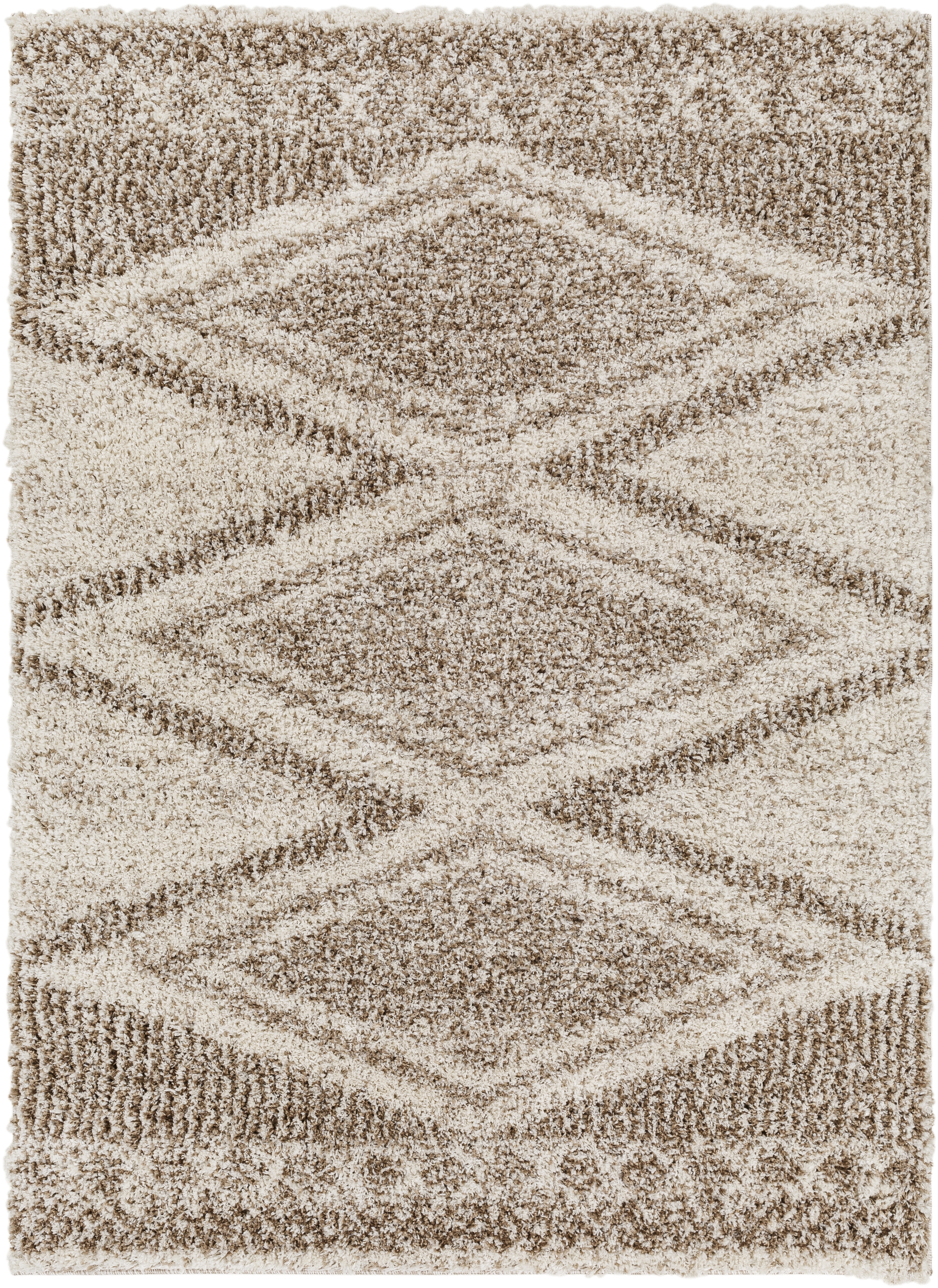 Capella Shag Beige Indoor 6'7" x 9' Machine Woven Rug - Image 0