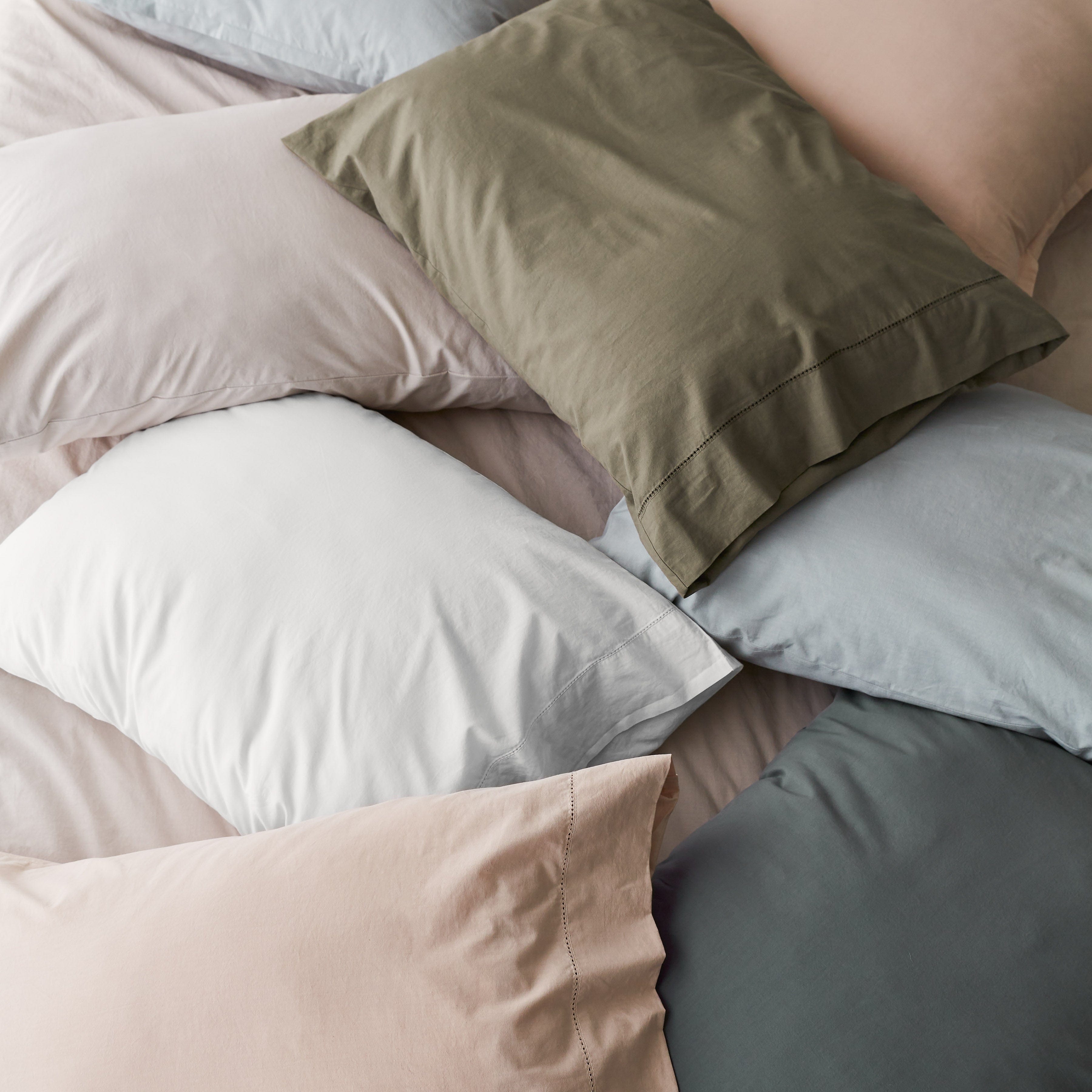 The Citizenry Organic Stonewashed Percale Pillowcases | Standard | Grey - Image 10