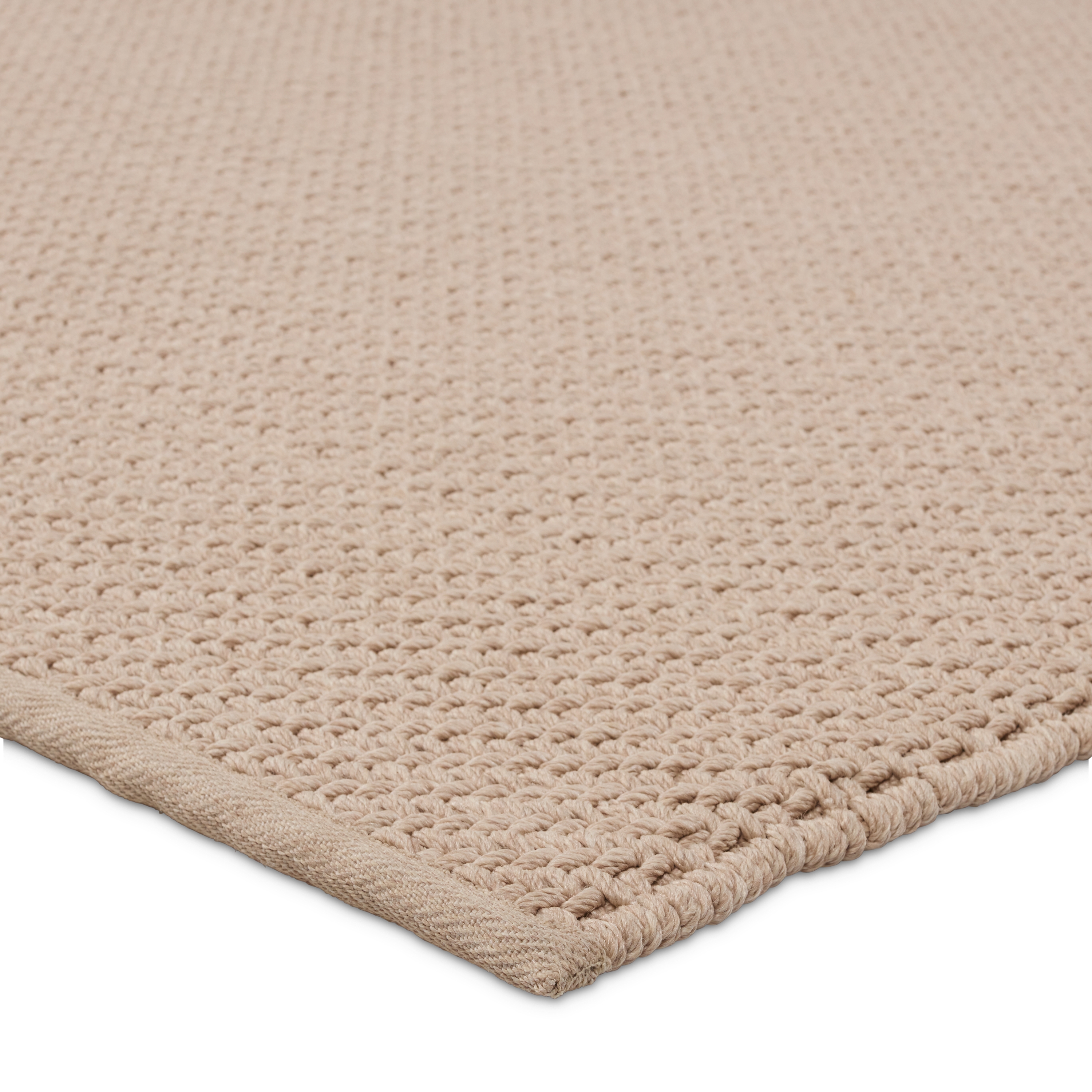 Rayan Handmade Indoor/Outdoor Solid Beige Area Rug (4'X6') - Image 1