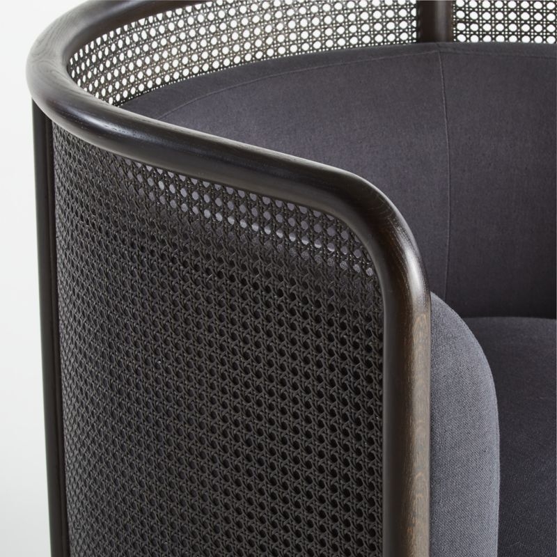 Fields Cane Back Charcoal Accent Chair (restock early july) - Image 3